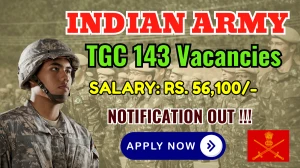 Indian Army TGC 143 Recruitment 2025 - Apply Online for 30 Posts Indian Army TGC 143 Recruitment 2025 - Apply Online for 30 Posts