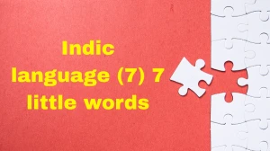 Indic language 7 Little Words 7 letters Answer