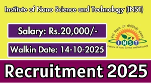 INST Project Assistant Recruitment 2025 – Walk in for 1 Posts