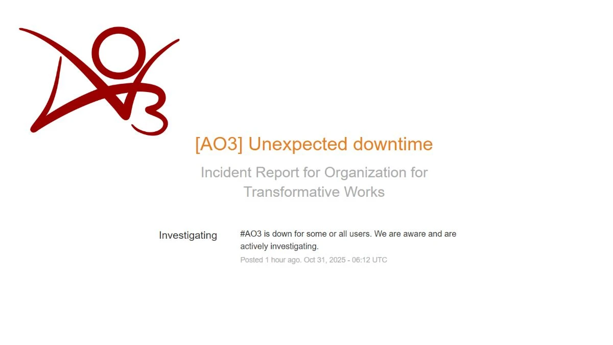 Is AO3 Down? Why Is AO3 Not Working? How Long Is AO3 Down For? When Will AO3 Be Back Up? Is AO3 Down? Why Is AO3 Not Working? How Long Is AO3 Down For? When Will AO3 Be Back Up?
