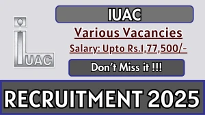 IUAC Recruitment 2025 - Apply Online for 04 Engineer, Junior Engineer and More Posts IUAC Recruitment 2025 - Apply Online for 04 Engineer, Junior Engineer and More Posts