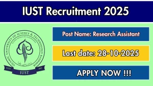 IUST Research Assistant Recruitment 2025 - Apply Offline IUST Research Assistant Recruitment 2025 - Apply Offline