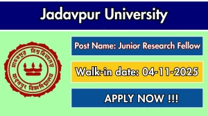 Jadavpur University Junior Research Fellow Recruitment 2025 – Walk in