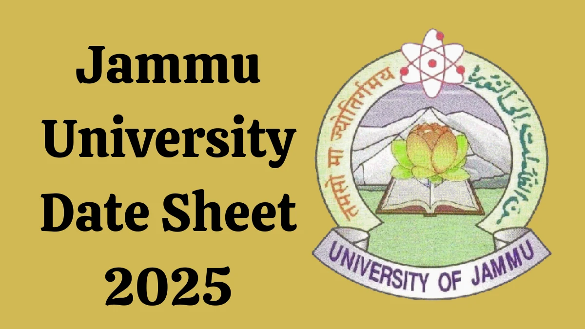 Jammu University Date Sheet 2025 Declared for 4th Sem @ coeju.com Details Here