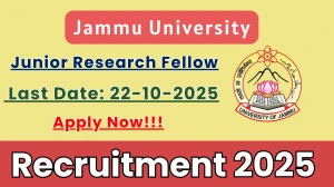 Jammu University Junior Research Fellow Recruitment 2025 - Apply Offline