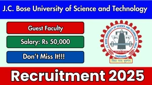 J.C. Bose University of Science and Technology Guest Faculty Recruitment 2025 – Walk in