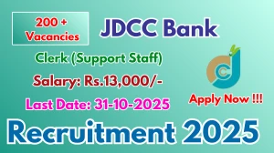JDCC Bank Clerk Recruitment 2025 - Apply Online for 220 Posts