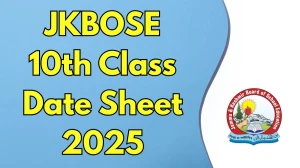 JKBOSE 10th Class Date Sheet 2025 Out jkbose.nic.in Check Date Sheet Here