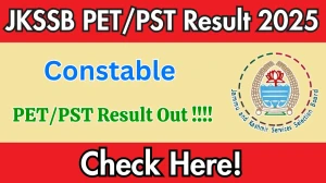 JKSSB Constable PET/PST Result 2025 Out at jkssb.nic.in, Direct Link to Download Result PDF Here JKSSB Constable PET/PST Result 2025 Out at jkssb.nic.in, Direct Link to Download Result PDF Here