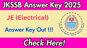 JKSSB JE (Electrical) Answer Key 2025 Out at jkssb.nic.in – Download Answer Key PDF Here JKSSB JE (Electrical) Answer Key 2025 Out at jkssb.nic.in – Download Answer Key PDF Here