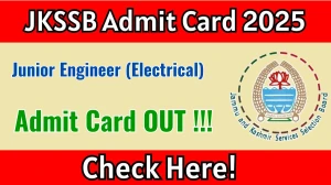 JKSSB Junior Engineer (Electrical) Admit Card 2025 OUT Download Hall Ticket at jkssb.nic.in
