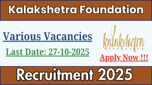Kalakshetra Foundation Recruitment 2025 - Apply Offline for Tutor, Professor and More Posts