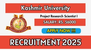 Kashmir University Project Research Scientist I Recruitment 2025 – Walk in for 02 Posts Kashmir University Project Research Scientist I Recruitment 2025 – Walk in for 02 Posts