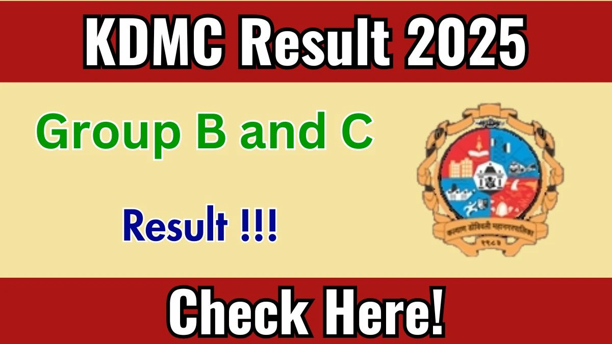 KDMC Result 2025 – Download Group B & C PDF at kdmc.gov.in