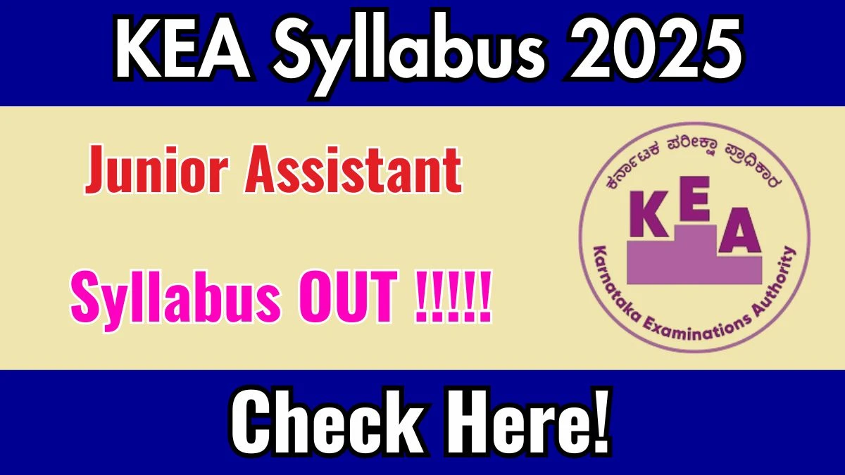 KEA Junior Assistant Syllabus 2025 Out Direct Link to Download Syllabus PDF here KEA Junior Assistant Syllabus 2025 Out Direct Link to Download Syllabus PDF here