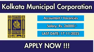 Kolkata Municipal Corporation Accountant I Recruitment 2025 - Apply Online for 17 Posts Kolkata Municipal Corporation Accountant I Recruitment 2025 - Apply Online for 17 Posts