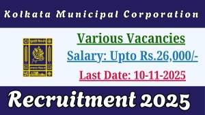 Kolkata Municipal Corporation Recruitment 2025 - Apply Offline for 14 Senior Treatment Supervisor, Laboratory Technician and More Posts