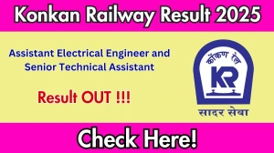 Konkan Railway AEE & STA Result 2025 Out – Download PDF Konkan Railway AEE & STA Result 2025 Out – Download PDF