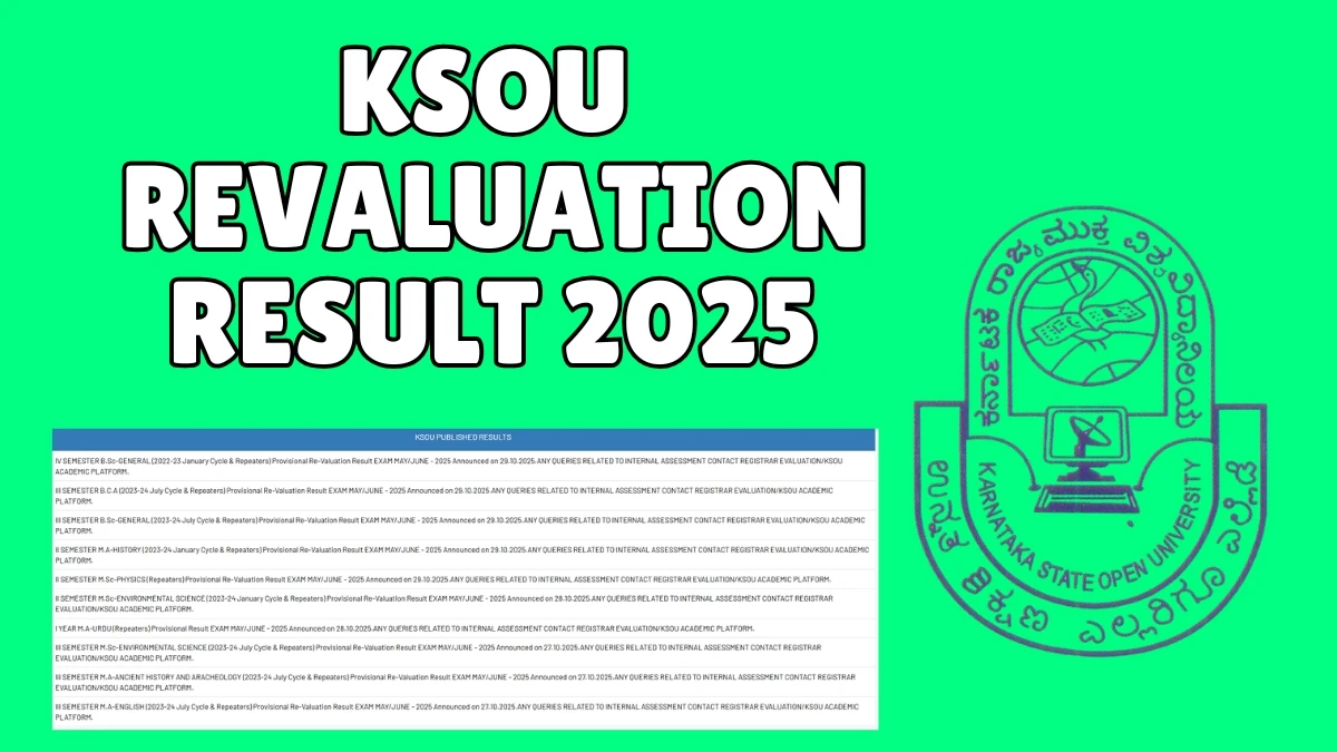 KSOU Result 2025 Released at ksouportal.com Direct Link to Download 4th Semester Revaluation Result KSOU Result 2025 Released at ksouportal.com Direct Link to Download 4th Semester Revaluation Result