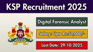 KSP Digital Forensic Analyst Recruitment 2025 - Apply Offline