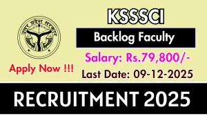 KSSSCI Backlog Faculty Recruitment 2025 - Apply Online