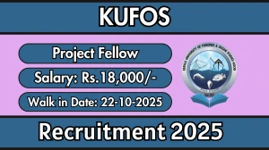 KUFOS Recruitment 2025 – Walk in for 02 Project Fellow I, Project Fellow II Posts KUFOS Recruitment 2025 – Walk in for 02 Project Fellow I, Project Fellow II Posts
