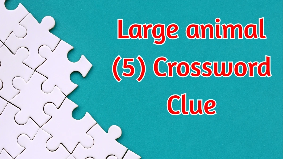 Large animal Crossword Clue Irish Daily Mail Quick 5 letters Answer
