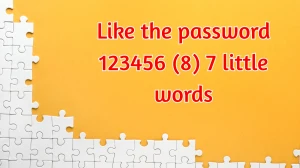 Like the password 123456 7 Little Words 8 letters Answer