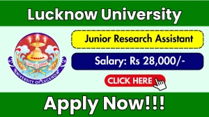 Lucknow University Junior Research Assistant Recruitment 2025 - Apply Offline for 01 Posts