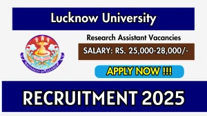 Lucknow University Research Assistant Recruitment 2025 - Apply Offline Lucknow University Research Assistant Recruitment 2025 - Apply Offline