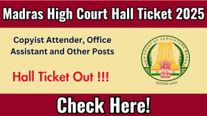 Madras High Court Call Letter 2025 OUT – Download Copyist Attender, Office Assistant and Other Posts Hall Ticket at mhc.tn.gov.in Madras High Court Call Letter 2025 OUT – Download Copyist Attender, Office Assistant and Other Posts Hall Ticket at mhc.tn.gov.in