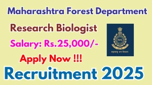 Maharashtra Forest Department Research Biologist Recruitment 2025 - Apply Offline