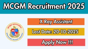 MCGM X Ray Assistant Recruitment 2025 - Apply Offline