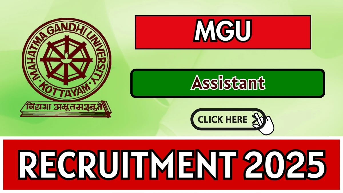 MGU Assistant Recruitment 2025 – Walk in