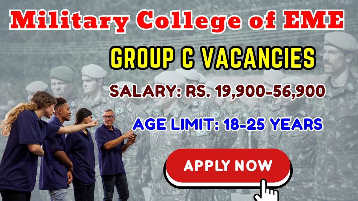 Military College of EME Group C Recruitment 2025 - Apply Offline for 49 Posts Military College of EME Group C Recruitment 2025 - Apply Offline for 49 Posts