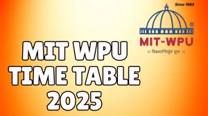 MIT WPU Time Table 2025 Out for 1st, 3rd, 5th Sem @ mitwpu.edu.in Details Here MIT WPU Time Table 2025 Out for 1st, 3rd, 5th Sem @ mitwpu.edu.in Details Here