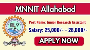 MNNIT Allahabad Junior Research Assistant Recruitment 2025 - Apply Offline
