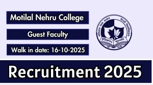 Motilal Nehru College Guest Faculty Recruitment 2025 – Walk in