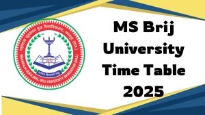 MS Brij University Time Table 2025 Announced @ msbrijuniversity.ac.in Details Here