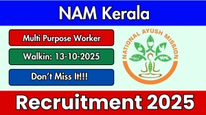 NAM Kerala Multi Purpose Worker Recruitment 2025 – Walk in