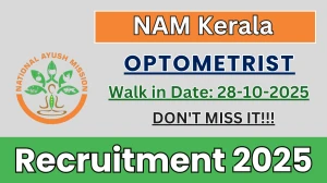 NAM Kerala Optometrist Recruitment 2025 – Walk in