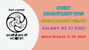 NCERT Junior Project Fellow Recruitment 2025 – Walk in