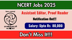 NCERT Recruitment 2025 – Walk in for 39 Assistant Editor, Proof Reader Posts