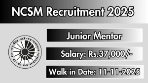 NCSM Junior Mentor Recruitment 2025 – Walk in