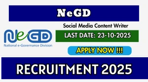 NeGD Social Media Content Writer Recruitment 2025 - Apply Online for 01 Posts NeGD Social Media Content Writer Recruitment 2025 - Apply Online for 01 Posts