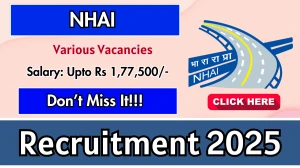NHAI Recruitment 2025 - Apply Online for 84 Accountant, Stenographer and Other Posts