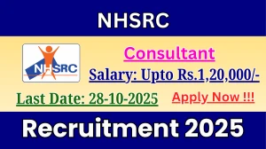 NHSRC Consultant Recruitment 2025 - Apply Online