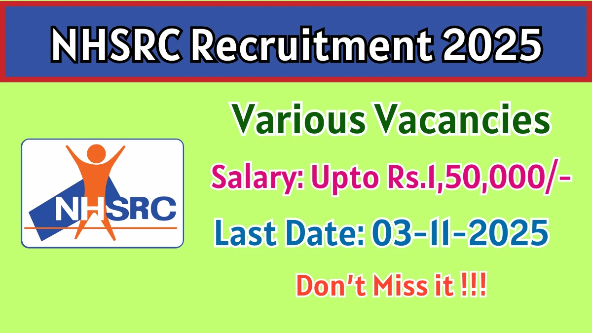 NHSRC Recruitment 2025 - Apply Online for Senior Consultant, Secretarial Executive and More NHSRC Recruitment 2025 - Apply Online for Senior Consultant, Secretarial Executive and More