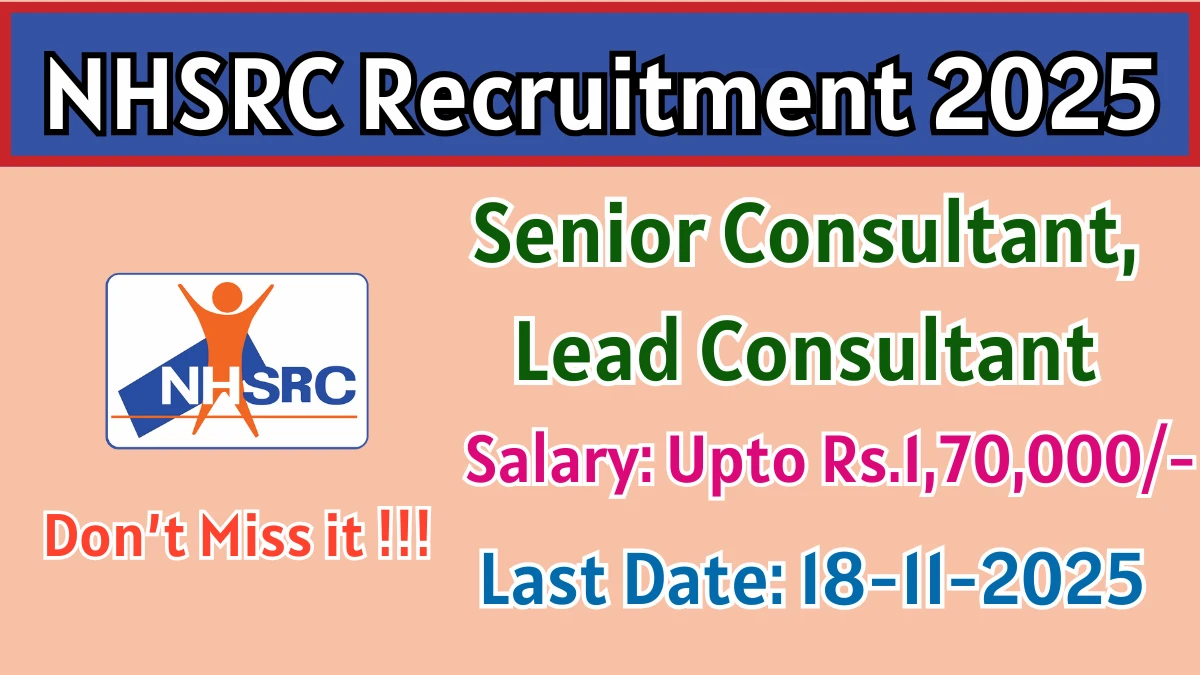 NHSRC Senior Consultant, Lead Consultant Recruitment 2025 - Apply Online NHSRC Senior Consultant, Lead Consultant Recruitment 2025 - Apply Online