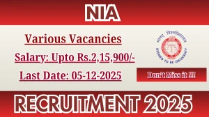 NIA Recruitment 2025 - Apply Online for 19 Professor, Assistant Professor and More Posts